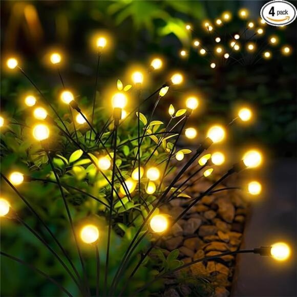 Solar Garden Lights, 40 LED Firefly Garden Lights Solar Outdoor, Solar Lights - Picture 7 of 7